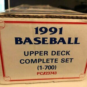 1991 Upper Deck Complete Set (1-700) Baseball Cards (Cards in Great Condition)